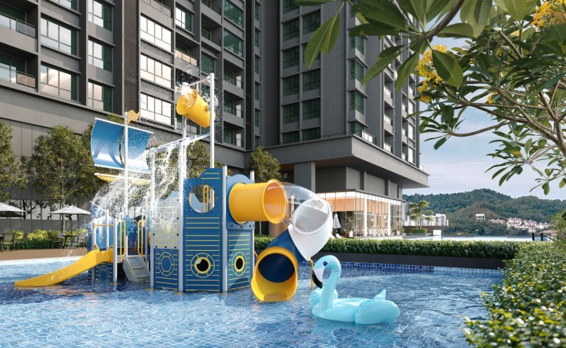 Avantro Residences Bandar Kinrara kids' water play area