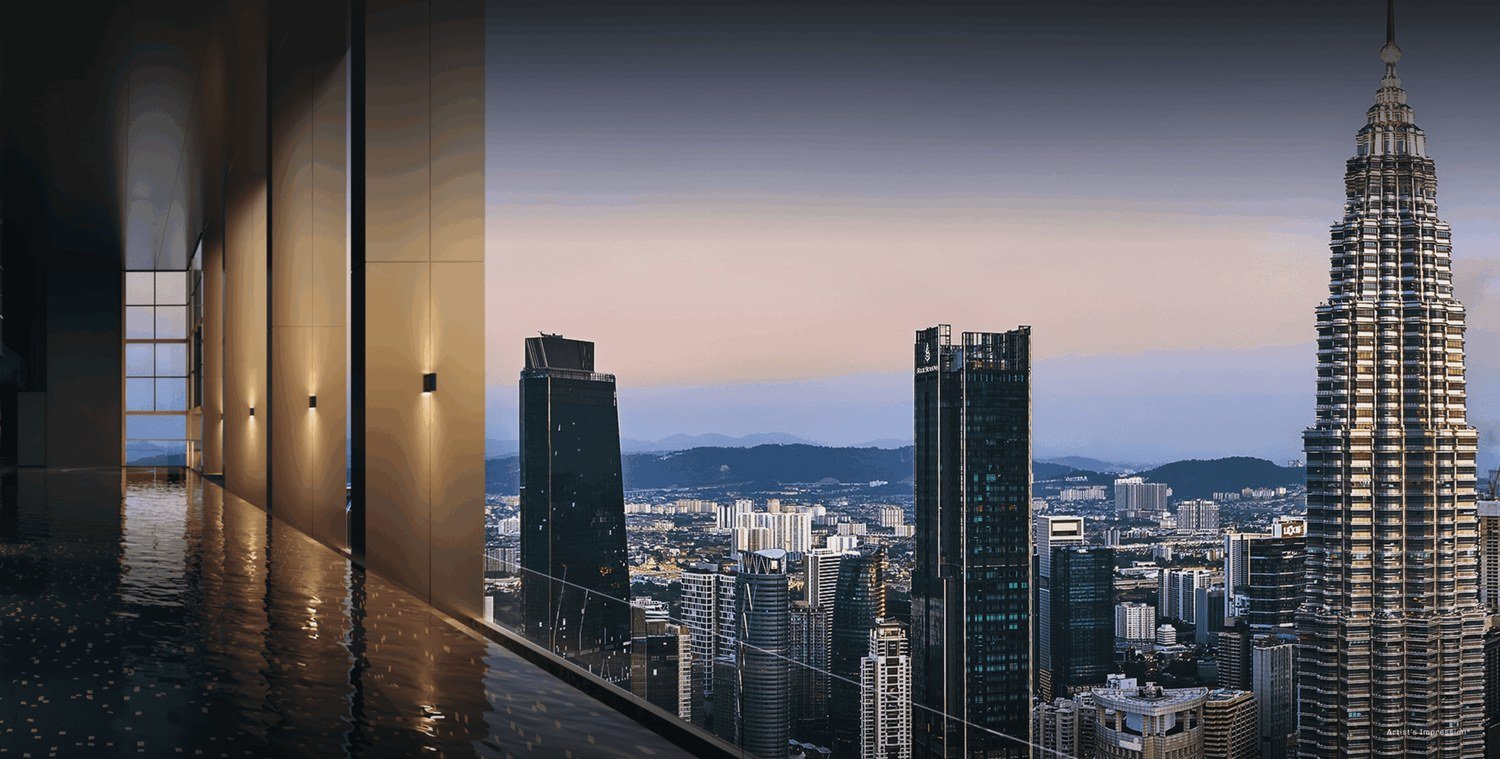 Divine KLCC residence interior with panoramic Petronas Twin Towers view