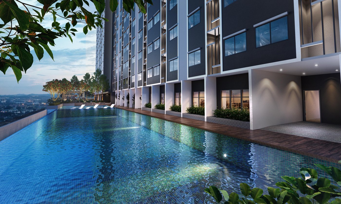D'Nuri Residences Kwasa Damansara rooftop sky garden and playground with views