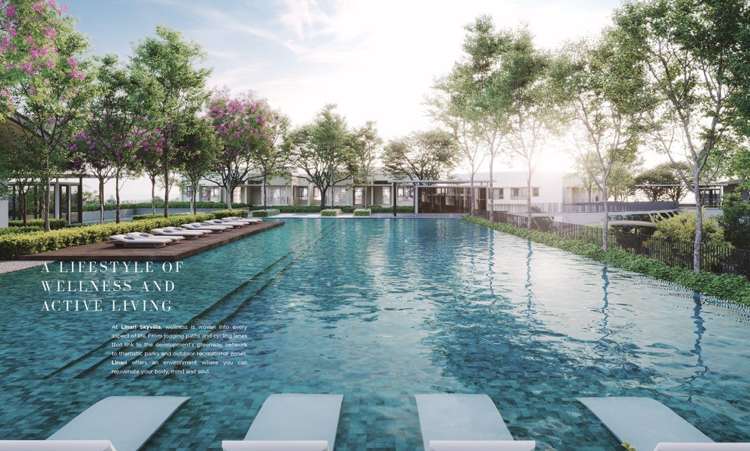 Linari Kwasa Damansara lap swimming pool and landscaped deck