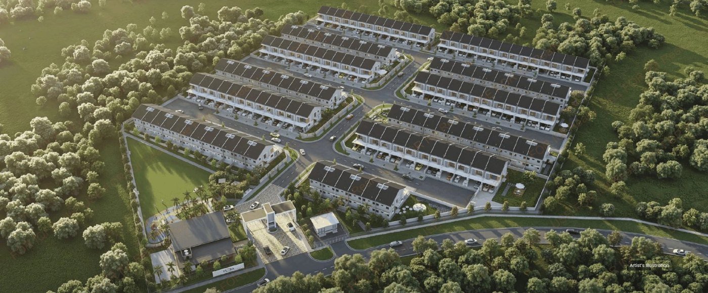 Majestic Flora Semenyih aerial view of the low-density enclave surrounded by greenery