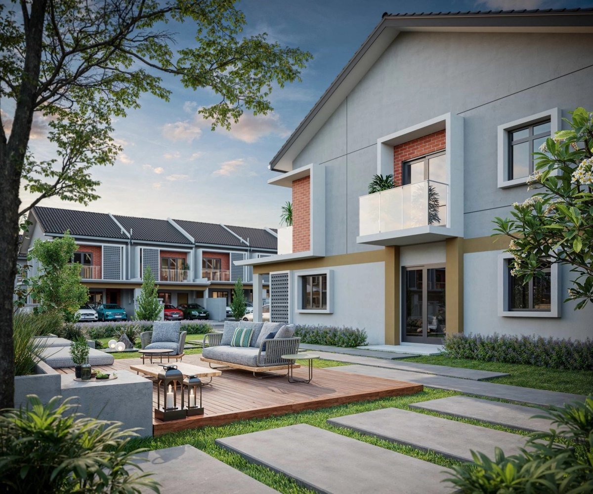 Majestic Flora Semenyih 2-storey link home facade with garden