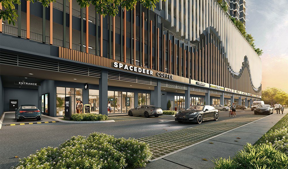 M Aurora Old Klang Road street-level retail shops with drive-thru