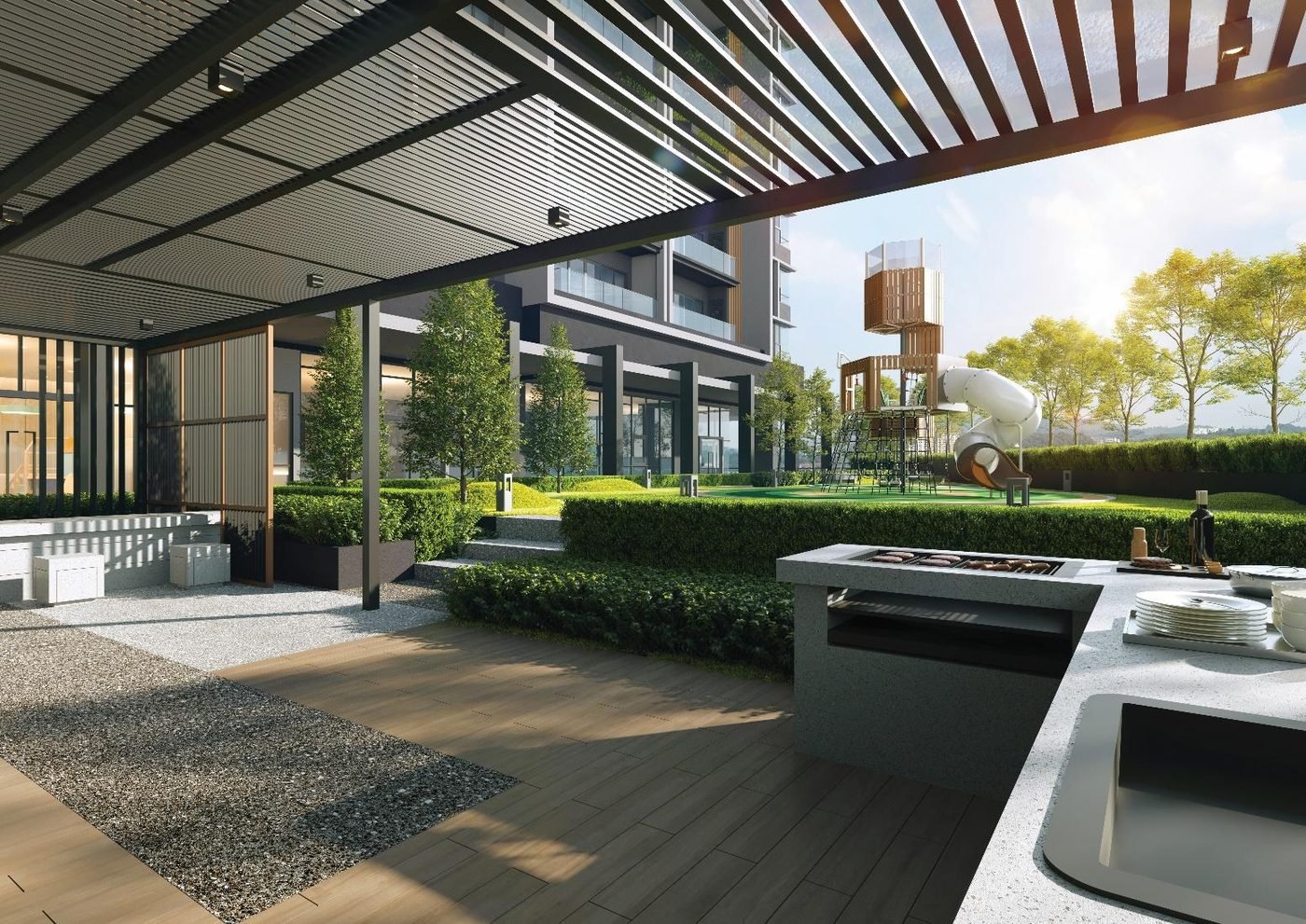 OAKA Residences BBQ deck