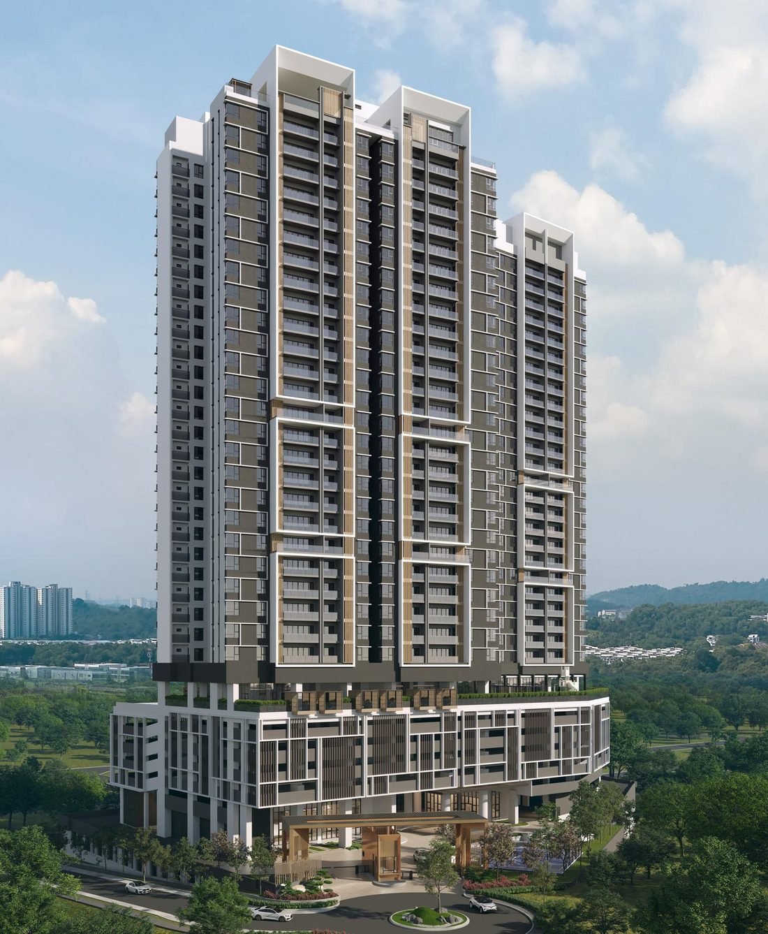 OAKA Residences Bukit Jalil tower facade