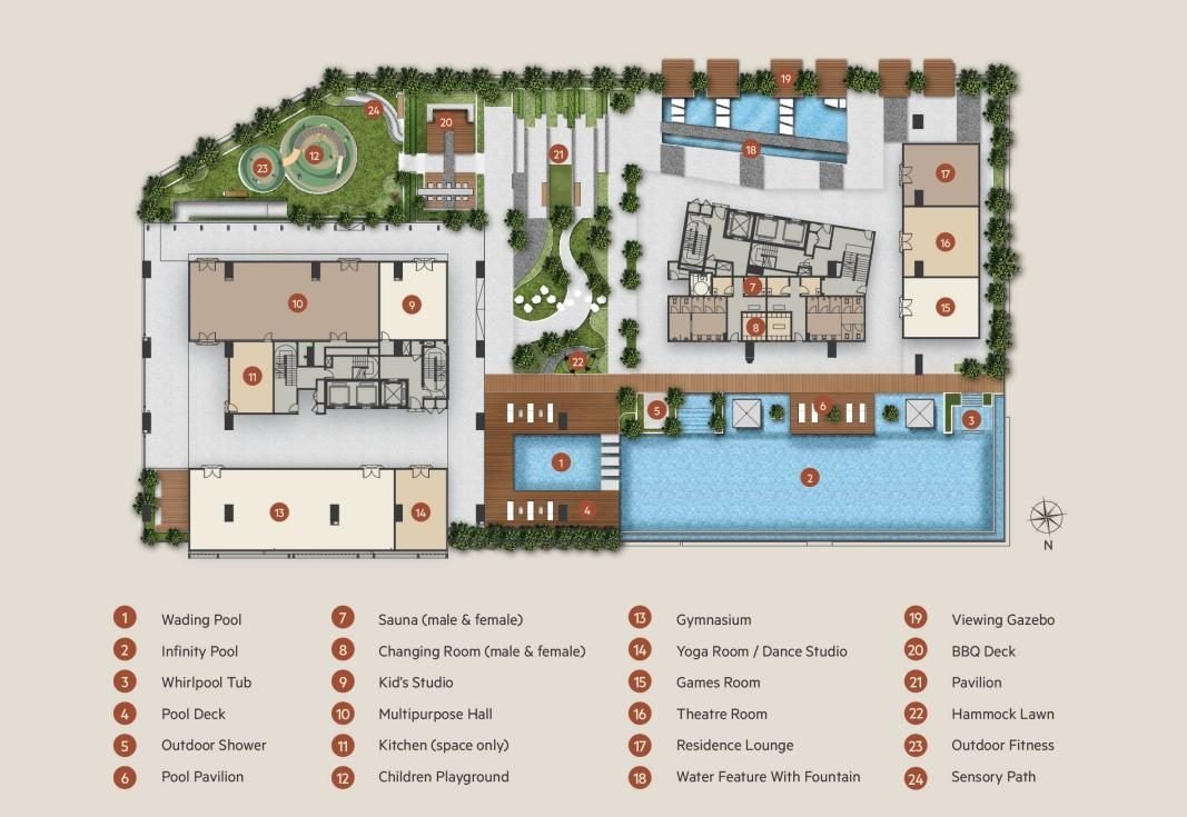 OAKA Residences facilities plan