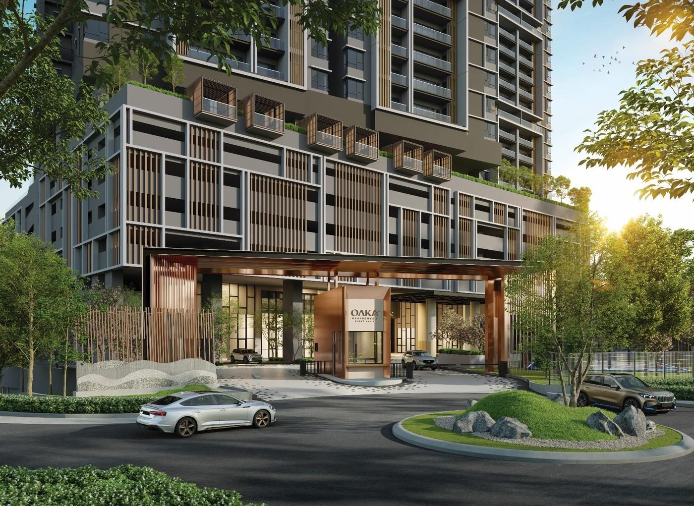 OAKA Residences grand entrance