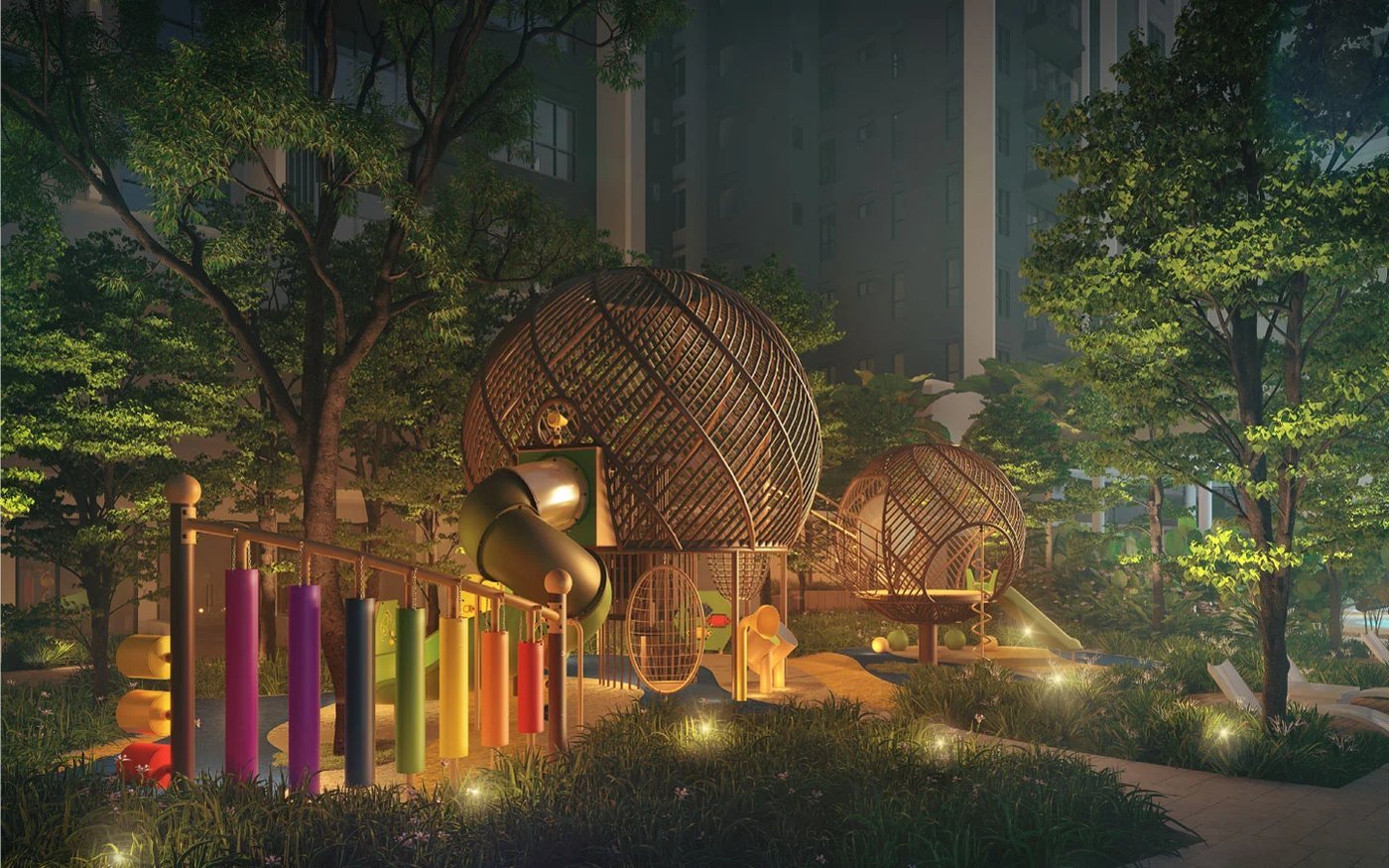 Trinity Rainfora nature playscape children's playground among the trees