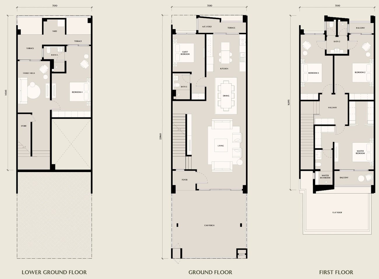 Seri Embun by E&O Type C floor plan — 3-storey superlink, 5 bedrooms