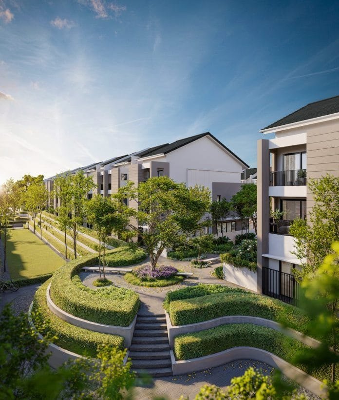Seri Embun by E&O homes with landscaped gardens