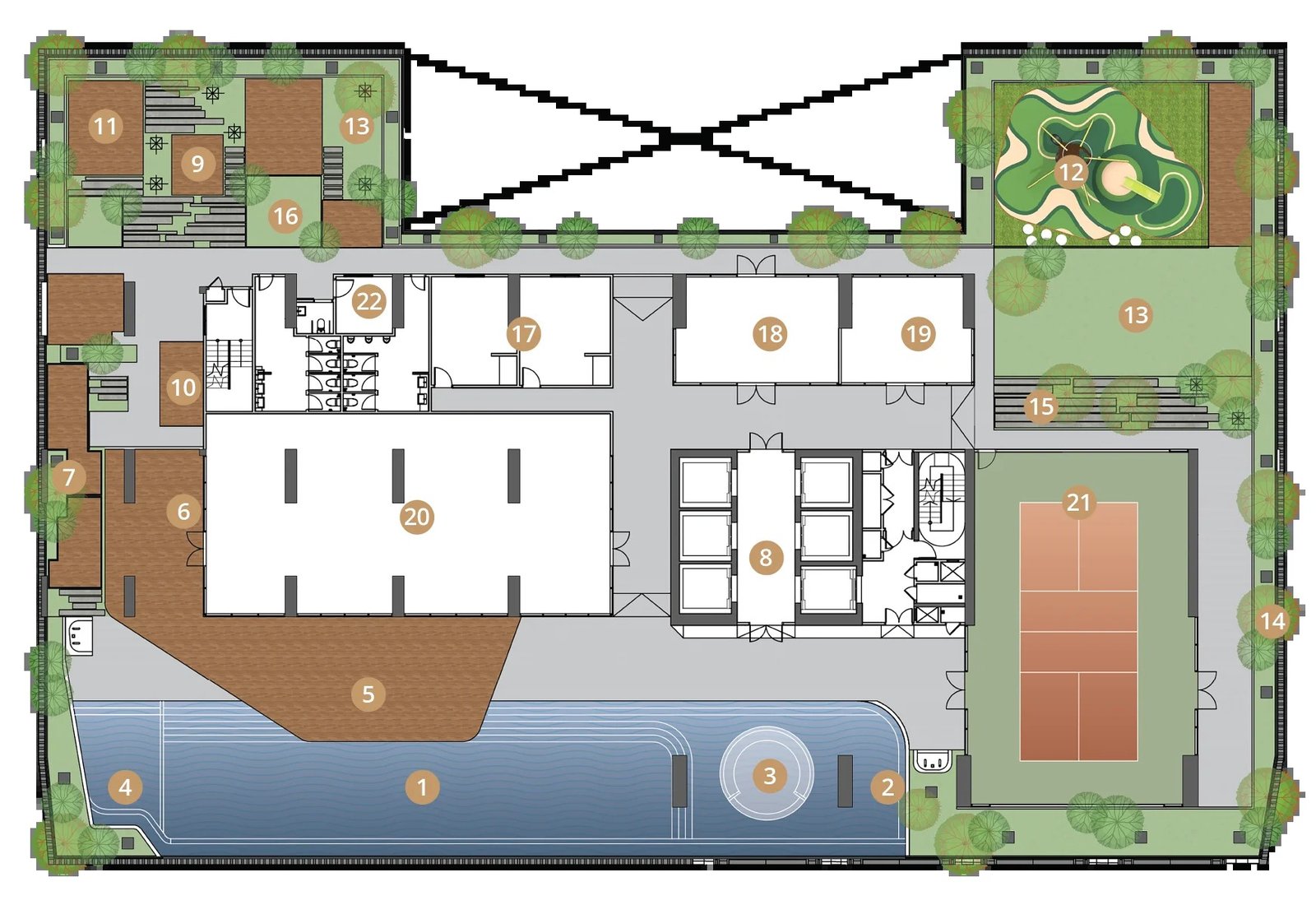 Sutera Suites KL City Gateway Level 8 podium facilities plan