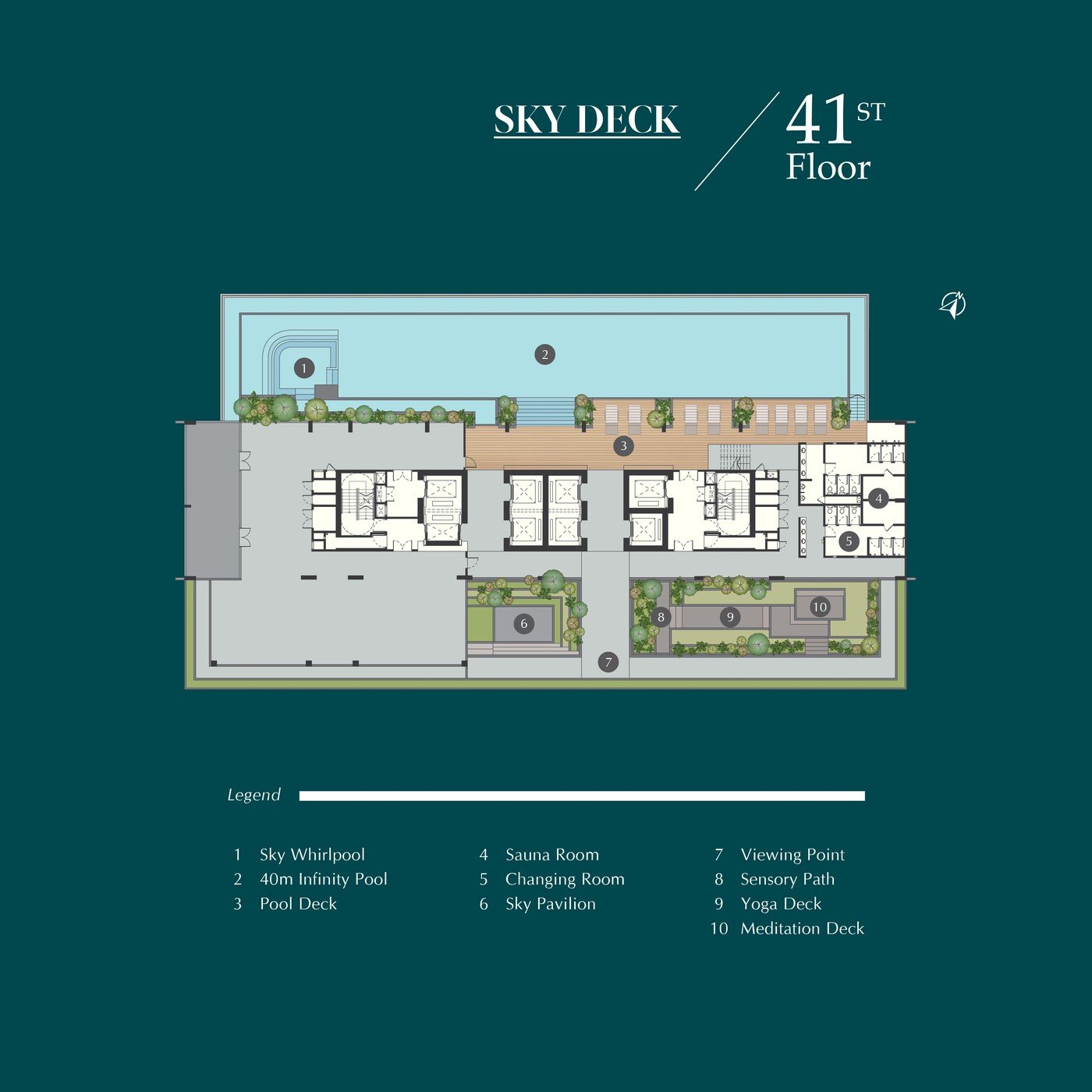 Times Square 2 Bukit Bintang Level 41 Sky Deck facilities plan with 40m infinity pool