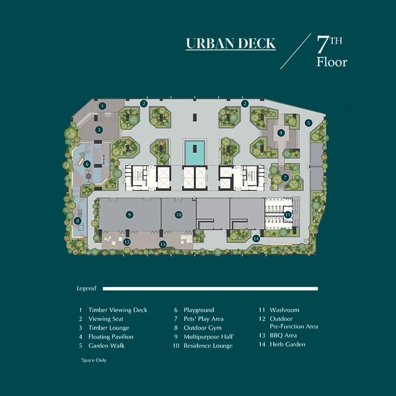 Times Square 2 Bukit Bintang Level 7 Urban Deck facilities plan