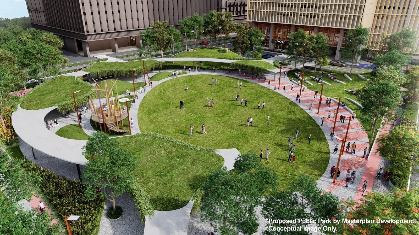 The Vividz Bukit Jalil proposed public park, a conceptual masterplan image