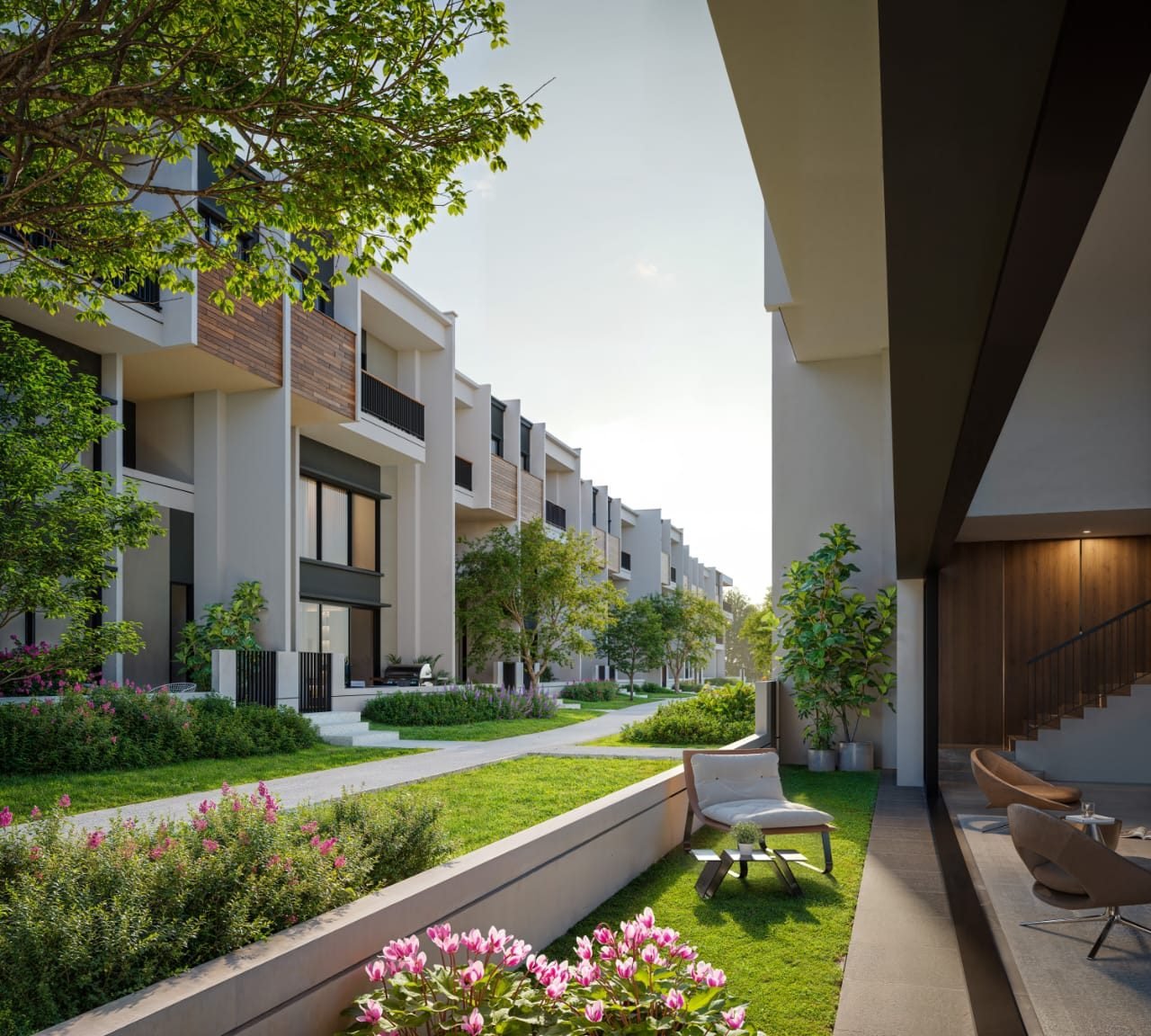 Zenia ParkCity Damansara ParkHomes streetscape with landscaped entrance approach