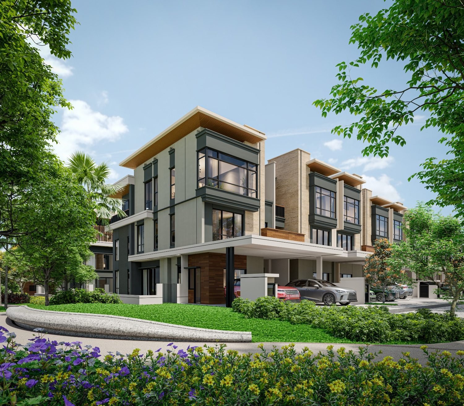 Zenia ParkCity Damansara ParkHomes garden pathway with lush landscaping
